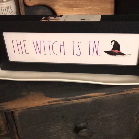 RAE DUNN THE WITCH IS IN Sign